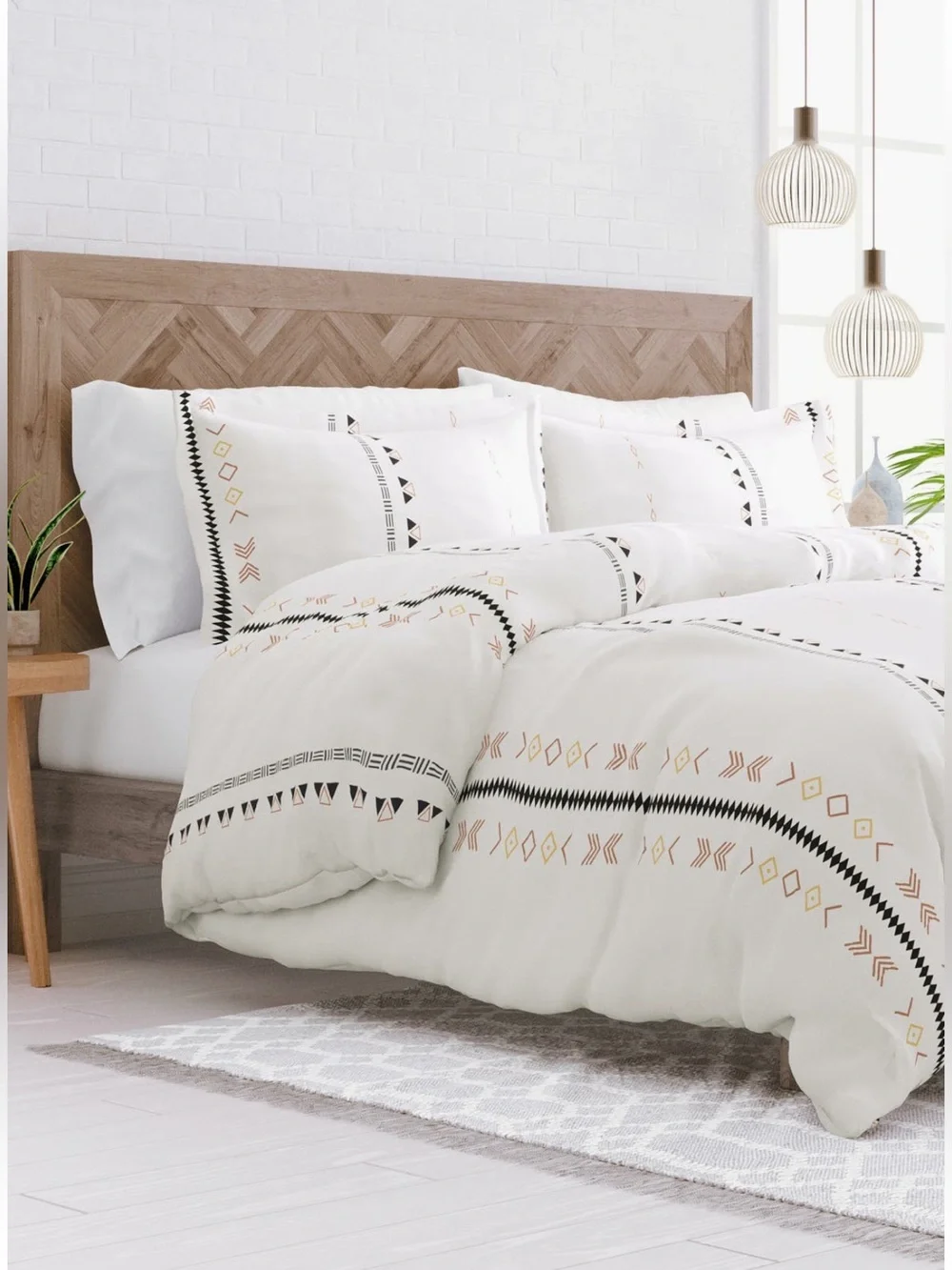 NEW Aztec tribal pattern twin/ twin xl duvet cover and sham set